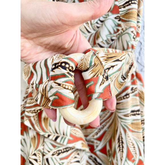 Alexis Strapless Ruffle Printed Faina Midi Dress Multicolor Women's medium - Picture 7 of 9